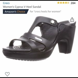 V Heel Crocs (Espresso Color)